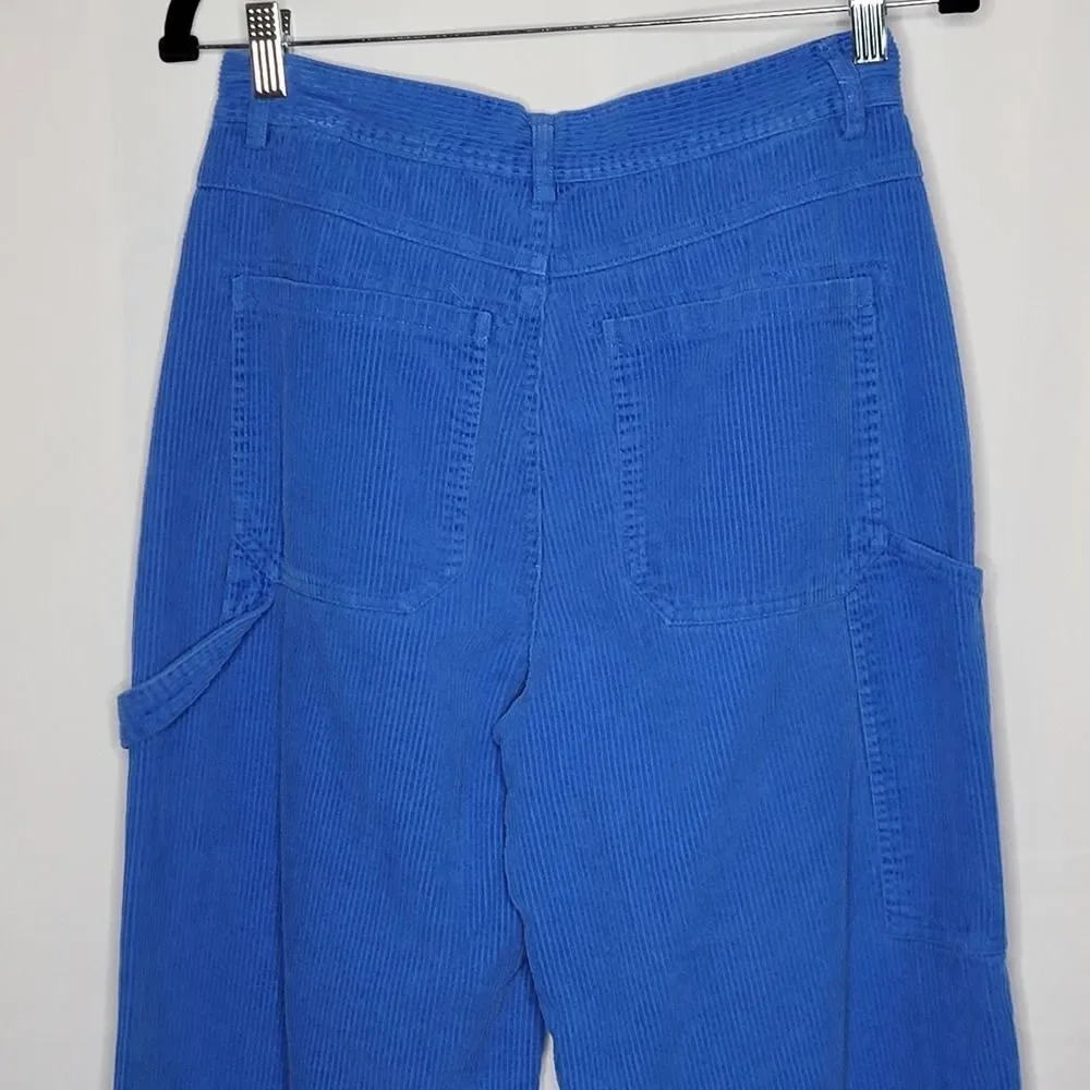 Forever 21 Corduroy Carpenter Pants Medium Wide Leg Raw Hem Y2K Grunge Raw Hem - Picture 6 of 16